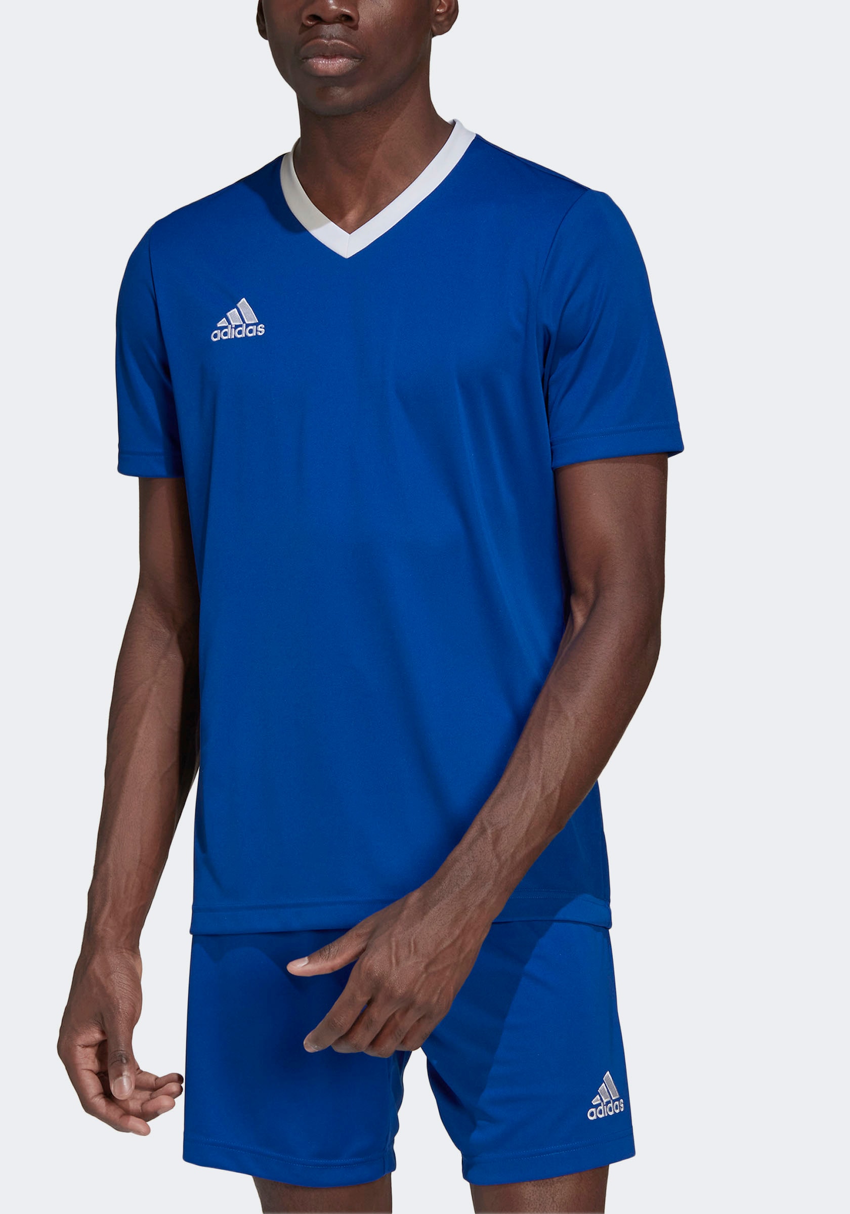 Fußballtrikot ADIDAS PERFORMANCE "ENT22 JSY", Herren, Gr. S, blau (royal blau), Obermaterial: 100% Polyester, bestickt, V-Ausschnitt, Trikots Fußballtrikot