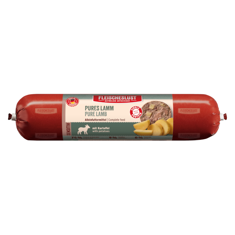 Fleischeslust Sensitive 8 x 400 g - Agnello puro con patate