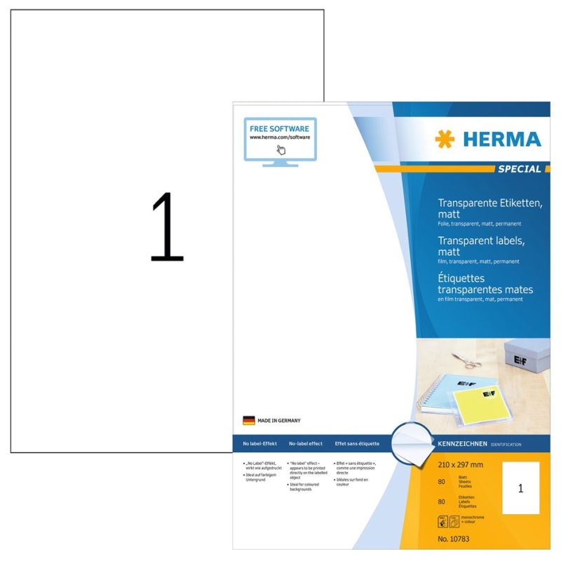 HERMA Folien-Etiketten SPECIAL, 97 x 42,3 mm, transparent Image