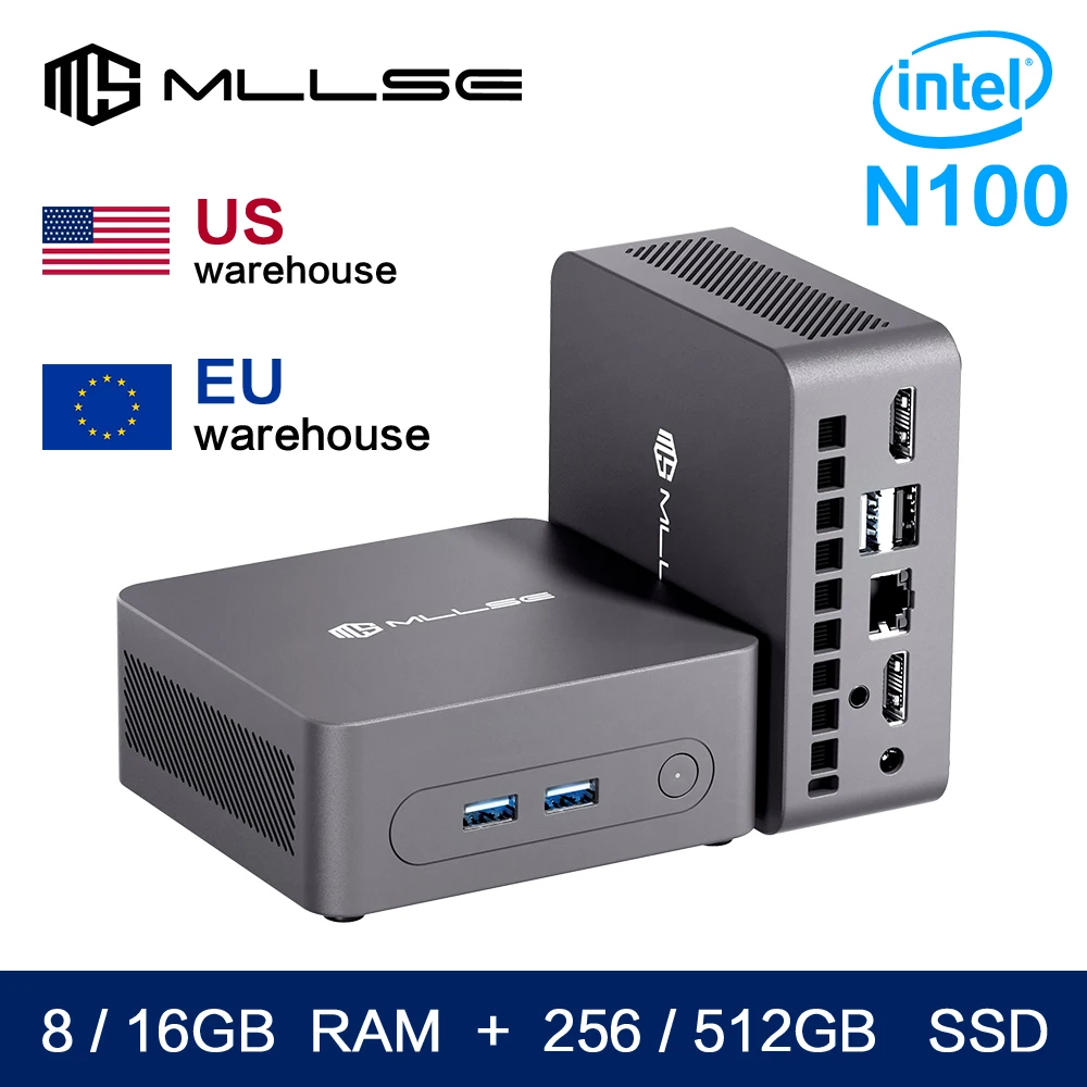 MLLSE G3 Mini PC Alder Lake N100 Windows 11 Pro Intel 12ème DDR4 8/16GB RAM 256/512GB ROM WiFi 5 BT4.2 ordinateur de bureau Mini Pc