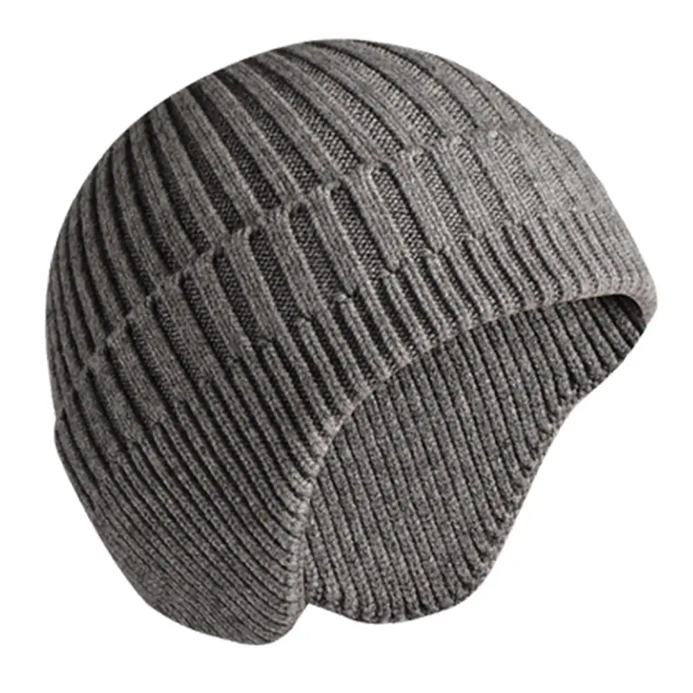 Nachahmung Kaninchen Samt Männer Frauen Unisex Winter Hut Gestrickte Woolen Beani Hut Ohrenschützer Gehörschutz Warme Thermische Radfahren Ski Cap Image
