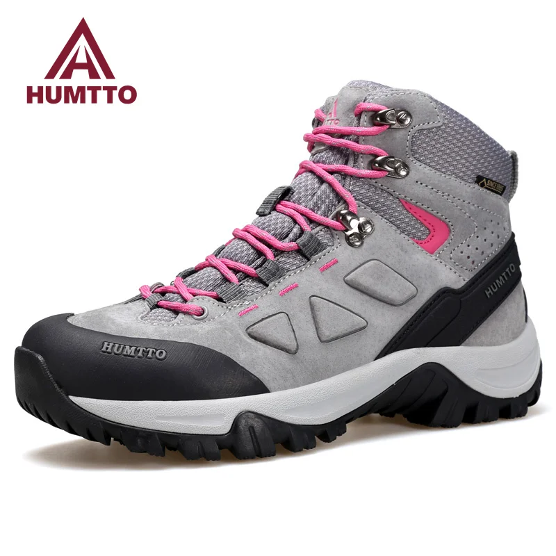 HUMTTO Wandern Schuhe für Frauen Wasserdichte Sport Klettern Trekking Frau Stiefel Neue Luxus Designer Winter Im Freien Frauen Turnschuhe Image
