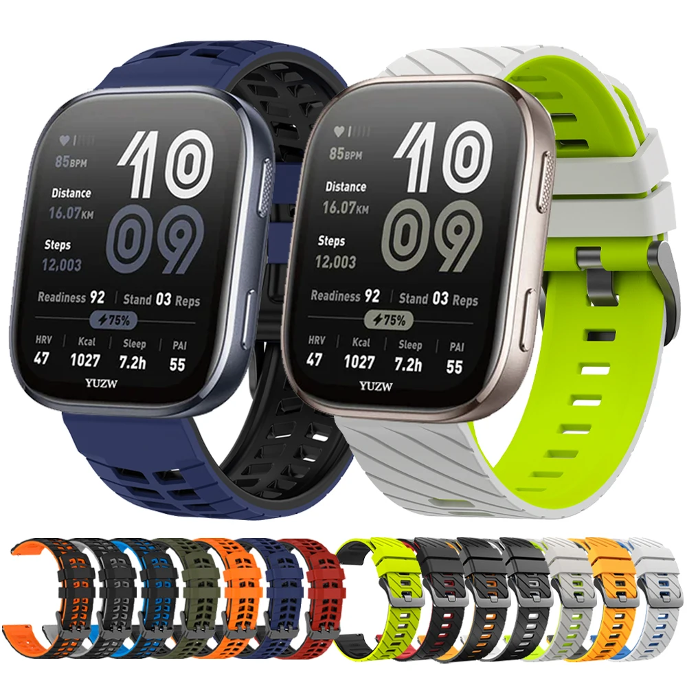 Armband für Amazfit Bip 6 5 46 mm GTR 4/2e/3 Pro/GTR 47 mm 22 mm Uhr Silikon Sportarmband für Amazfit BALANCE 2/Cheetah Pro Band Image
