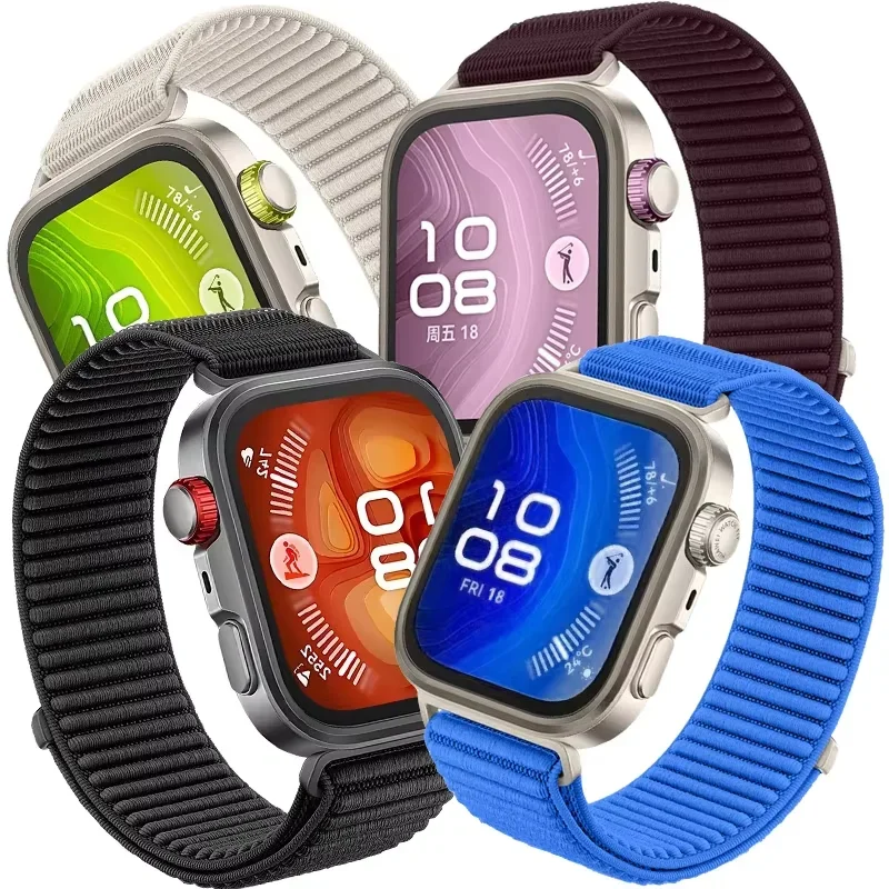 Nylon-Schlaufenarmband für Huawei Watch Fit3/4/4 Pro, geflochtenes, bequemes, atmungsaktives Band für Huawei Watch Fit 3/Fit 4/4Pro-Zubehör Image