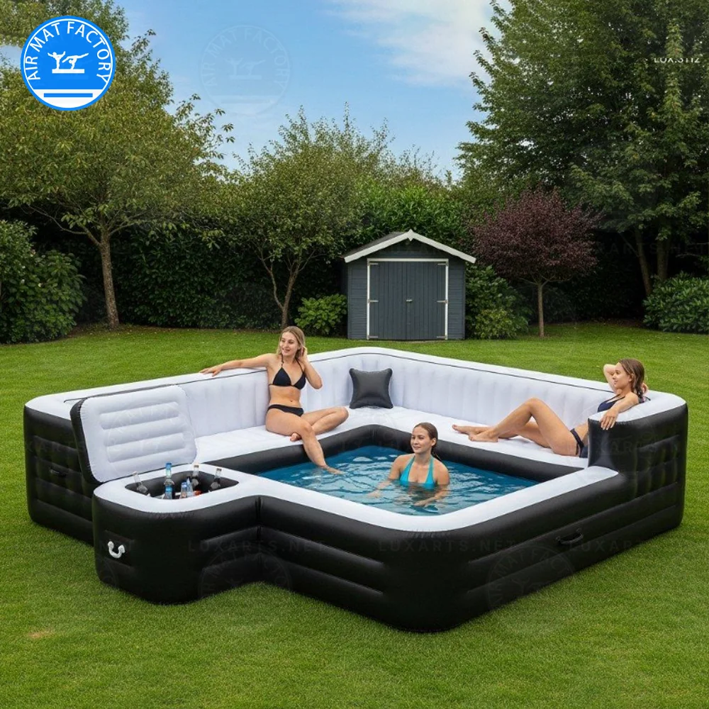 Großes aufblasbares Sofa, Pool, PVC, aufblasbares Schwimmbad für Zuhause, Party, Pool, Bar für Familie, Hinterhof, Party, langlebiges Design