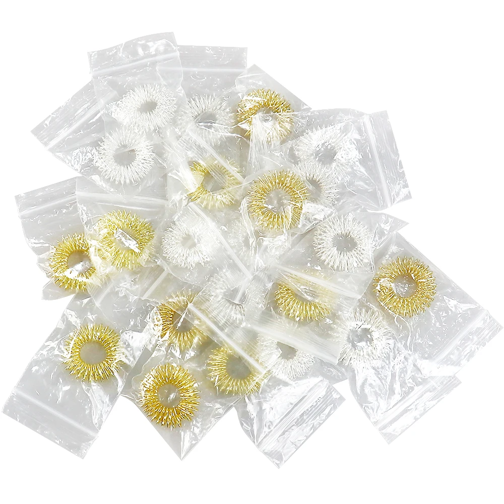 10/20/100 stücke Finger Massage Ringe Edelstahl Entspannen Hand Akupressur Ring Dekompression Mini Finger Massage Ring Image