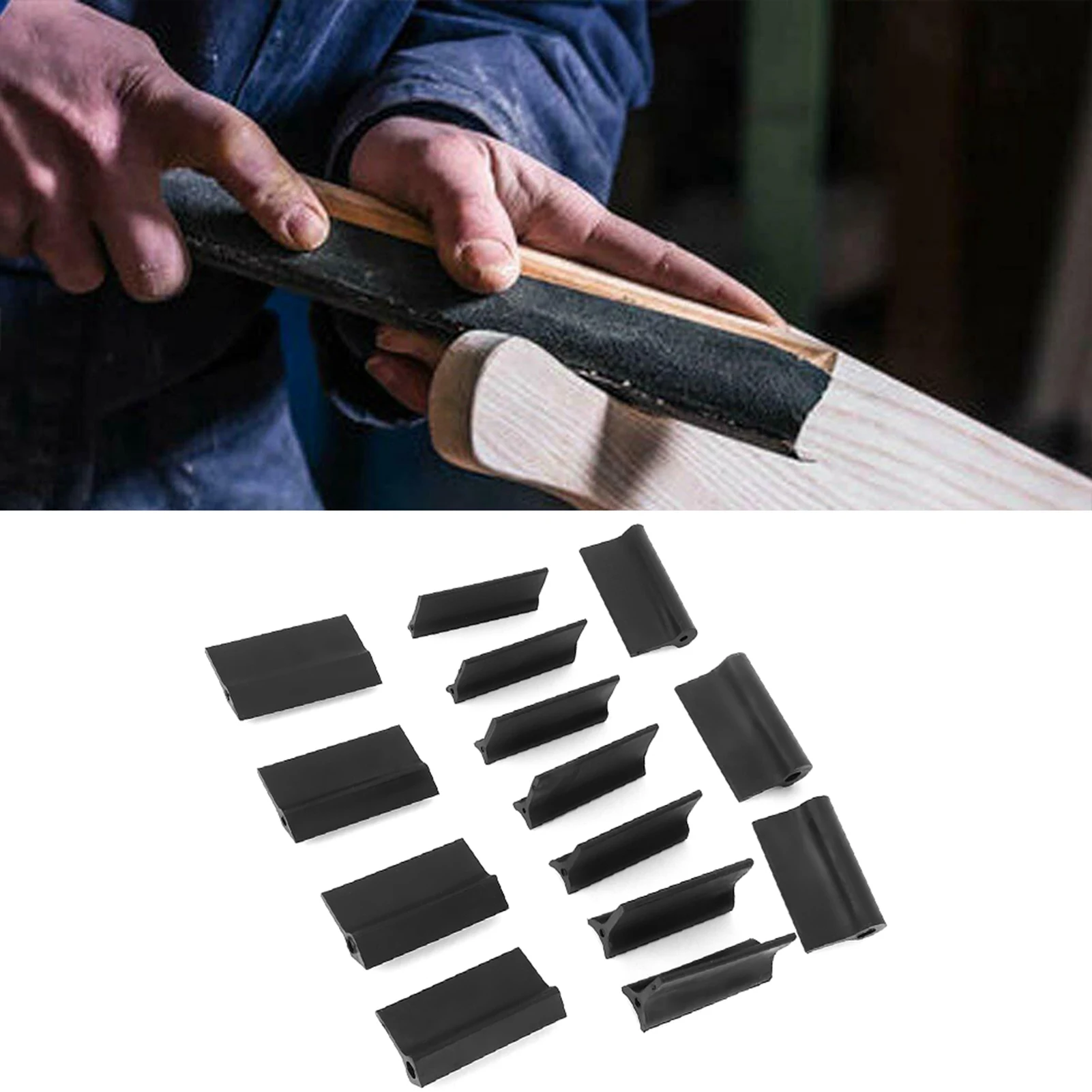 14 stücke Gummi Schleifpapier Matte Schleif Block Schleif Block Gummi Schleifpapier Matte Flexible Kontur Polieren Pad Holzbearbeitung Werkzeuge Image