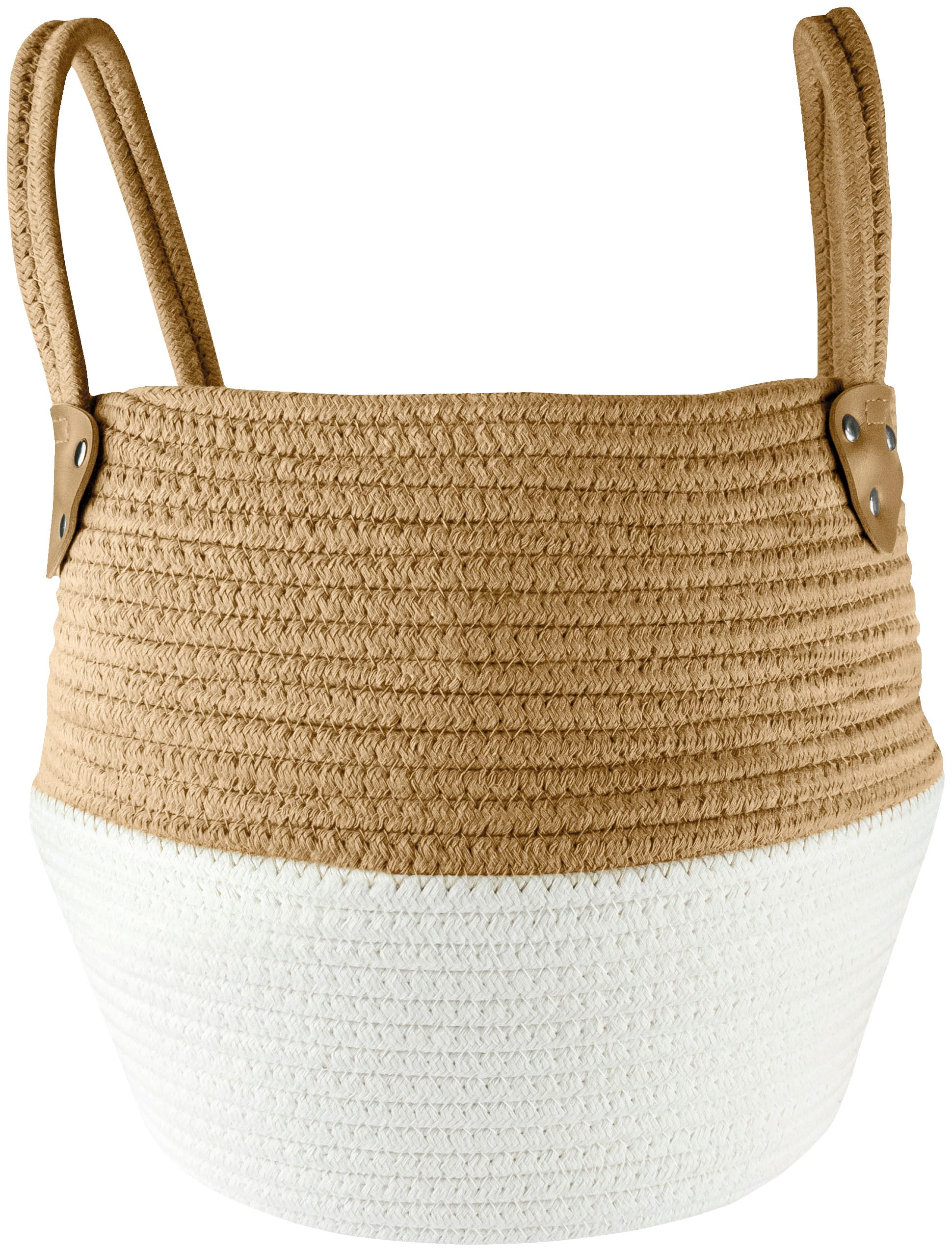 Aufbewahrungsbox KLEINE WOLKE "Patch", beige (bahamabeige), Baumwolle, Polyester, Aufbewahrungsboxen, Aufbewahrungsbox