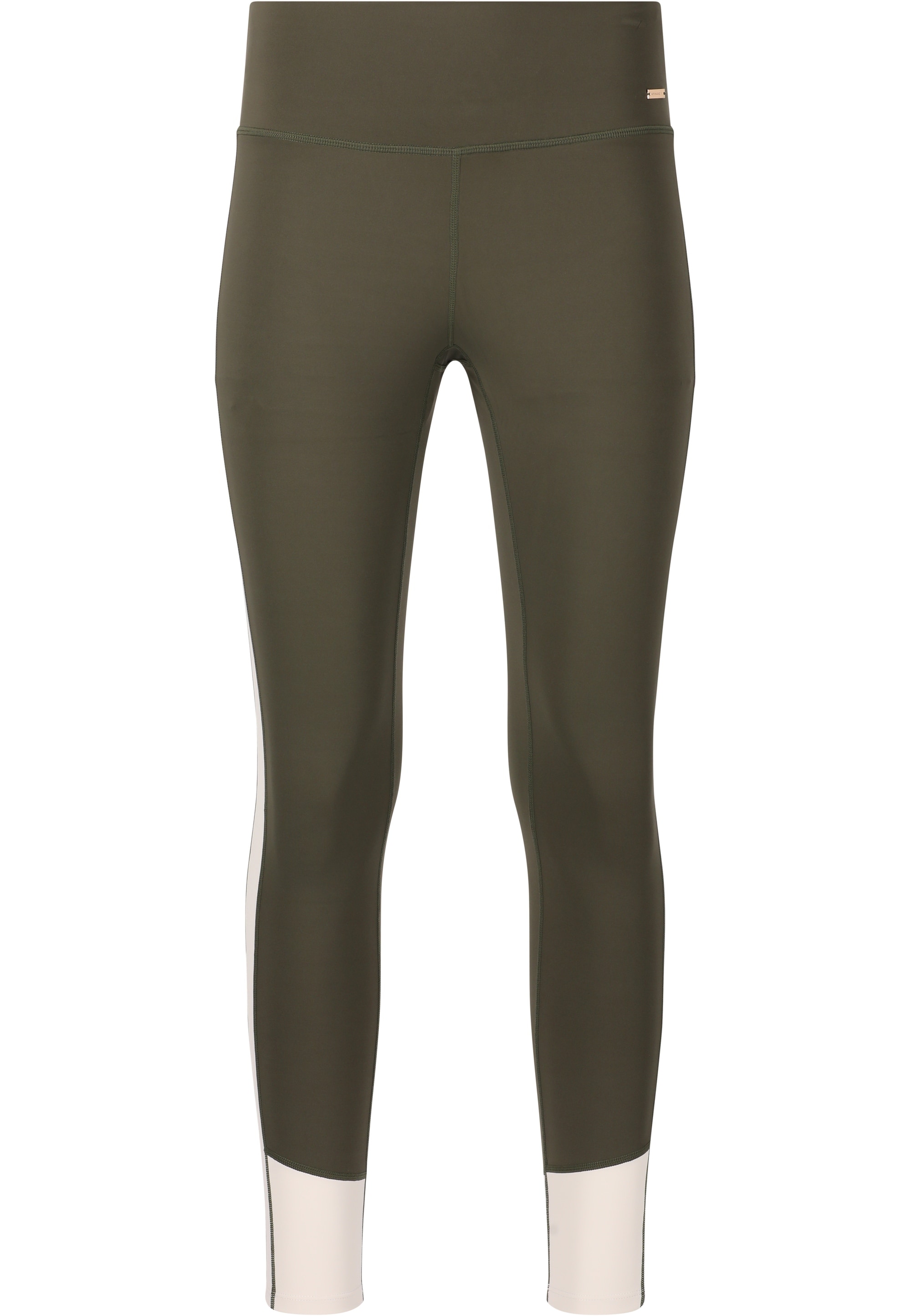 Trainingstights ATHLECIA "Aspasia", Damen, Gr. 38, EURO-Größen, braun (khaki), 77% Polyamid, 23% Elasthan, mehrfarbig, Hosen, mit Quick-Dry-Funktion