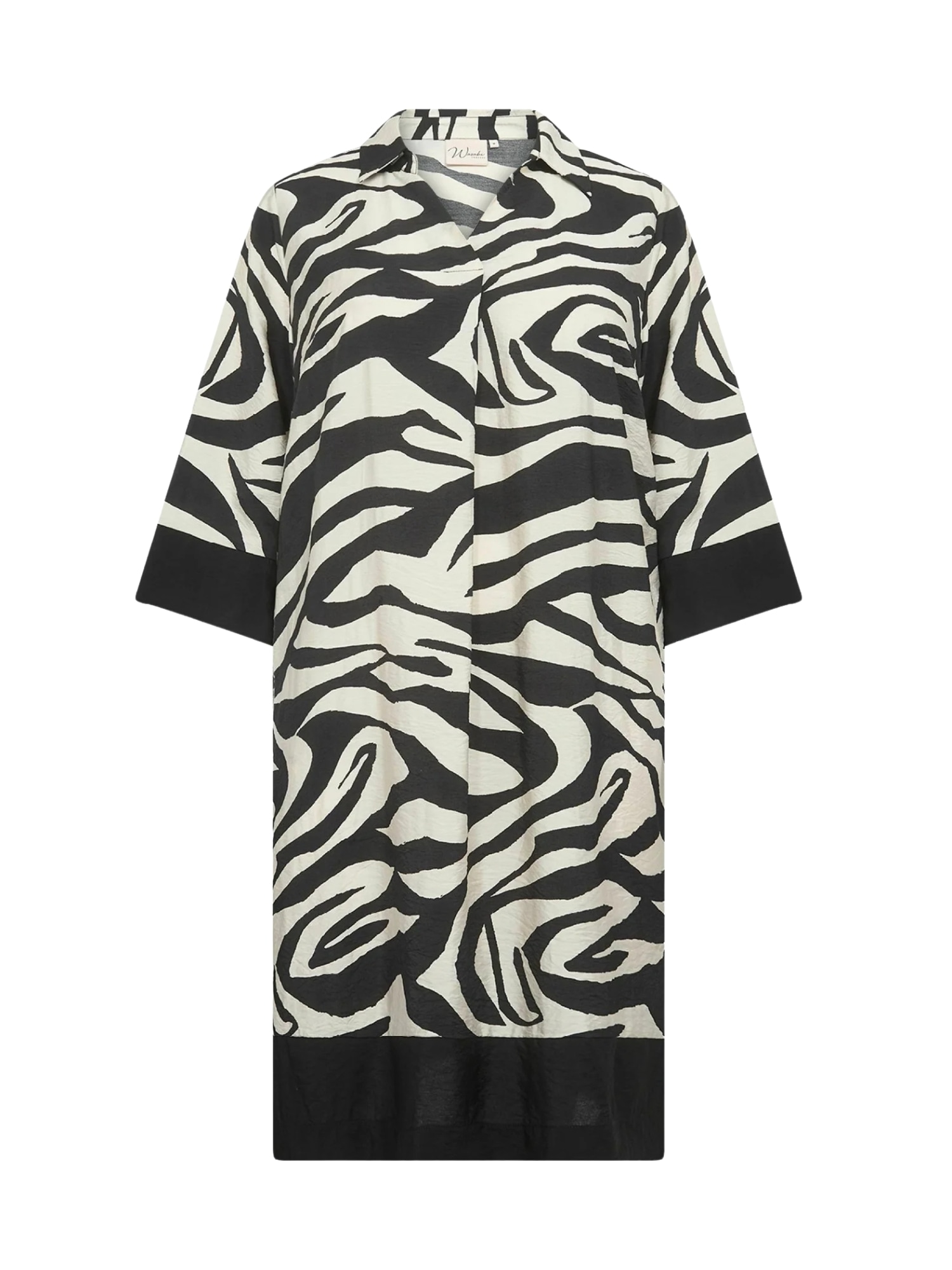 Jerseykleid WASABI CONCEPT "Wasabi Concept Dress WA-LUANA 4", Damen, Gr. L, Normalgrößen, 9999c schwarz combi, Obermaterial: 82% Viskose, 18% Polyamid, Kleider Jerseykleid