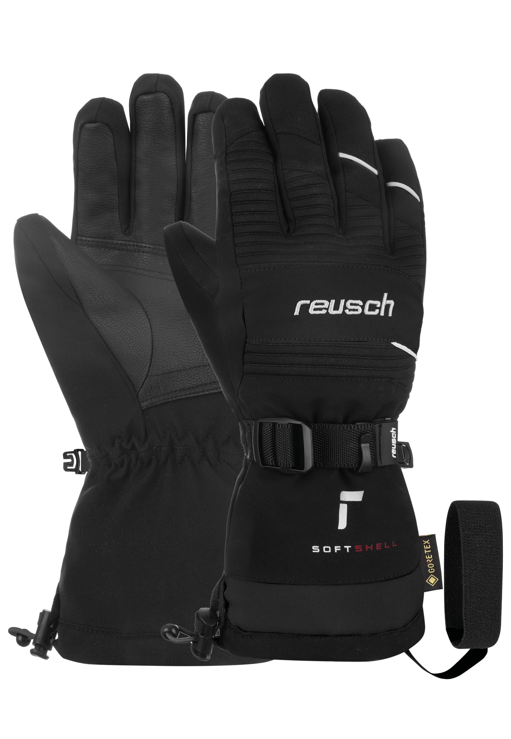 Skihandschuhe REUSCH "Maxim GORE-TEX Junior", Mädchen, Gr. 4, schwarz-weiß (weiß, schwarz), 90% Polyester, 10% Polyurethan, mehrfarbig, Handschuhe, mit wasserdichter und atmungsaktiver Funktion Image
