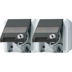 Jung SCHUKO-Steckdose 2-fach 8220 NAWSL 8220NAWSL Image