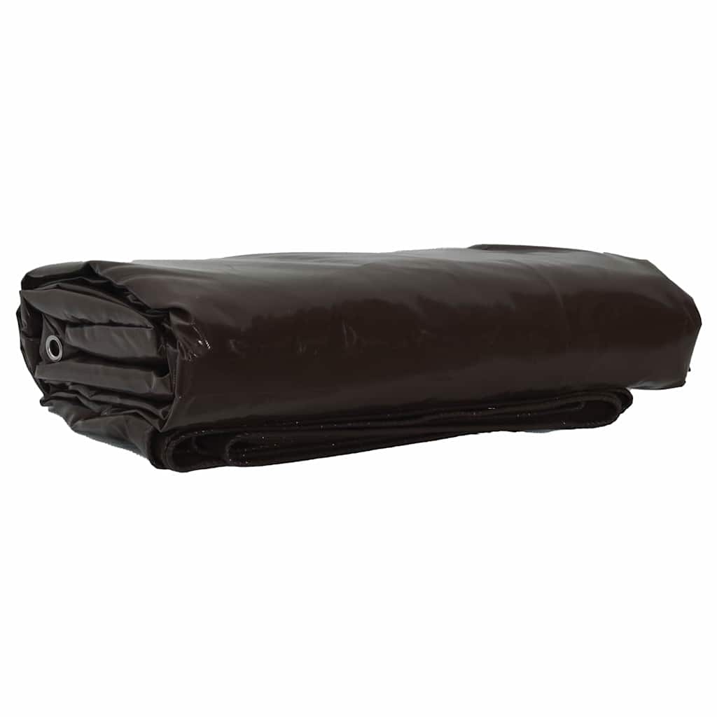 vidaXL Plane 650g / m² Braun 4 x 5 m Canvas mit PVC-Beschichtung Image