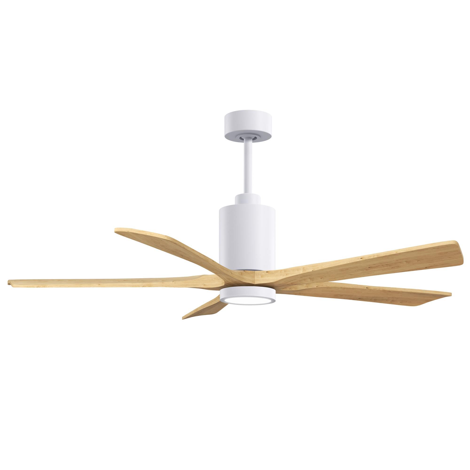 Matthews Fan Company Patricia 60 Inch Ceiling Fan with Light Kit - PA5-WH-LM-60