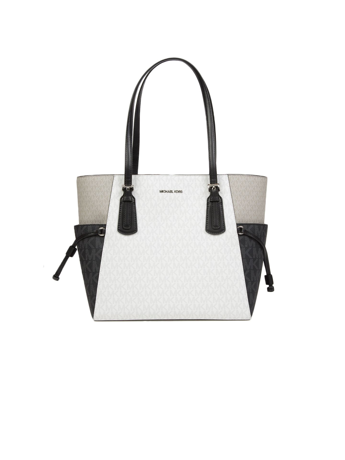 Michael Kors Voyager Große Ost-West-Tasche Weiß