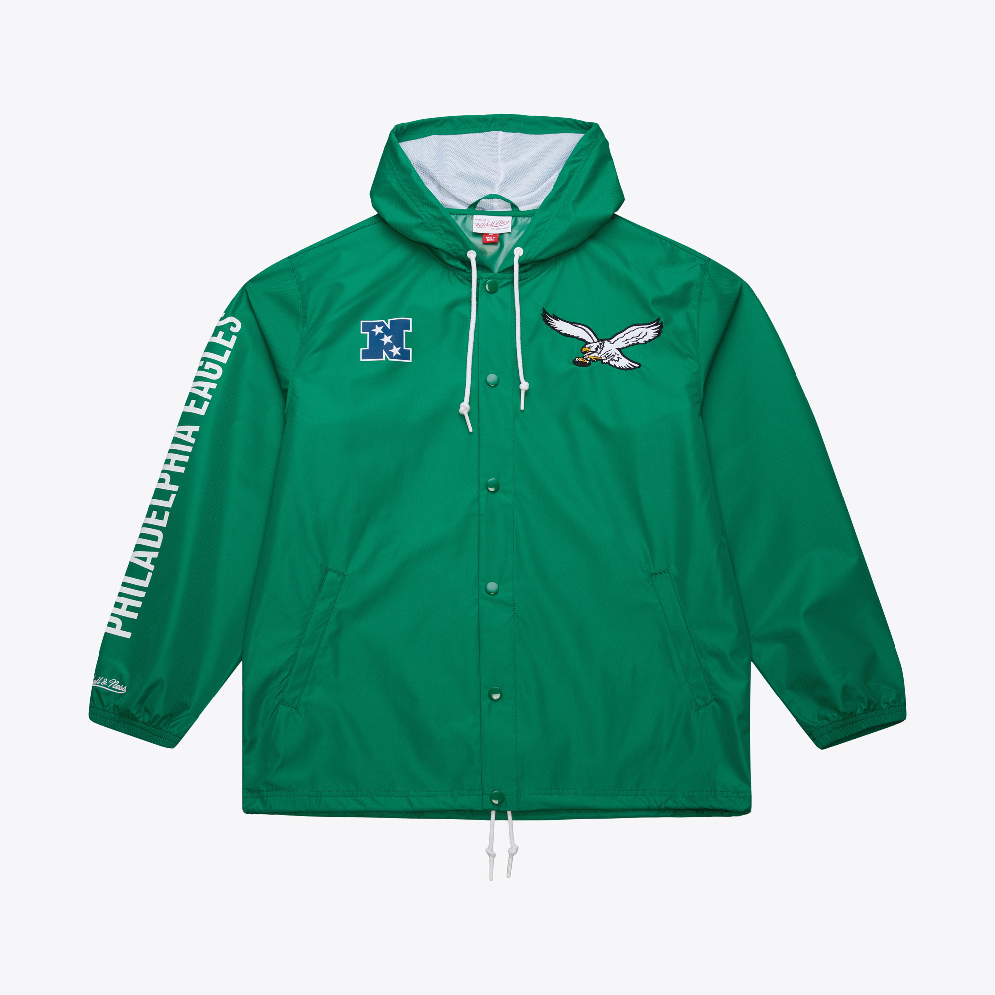 Philadelphia Eagles Mitchell & Ness – Kapuzen-Trainerjacke mit Vintage-Logo Image