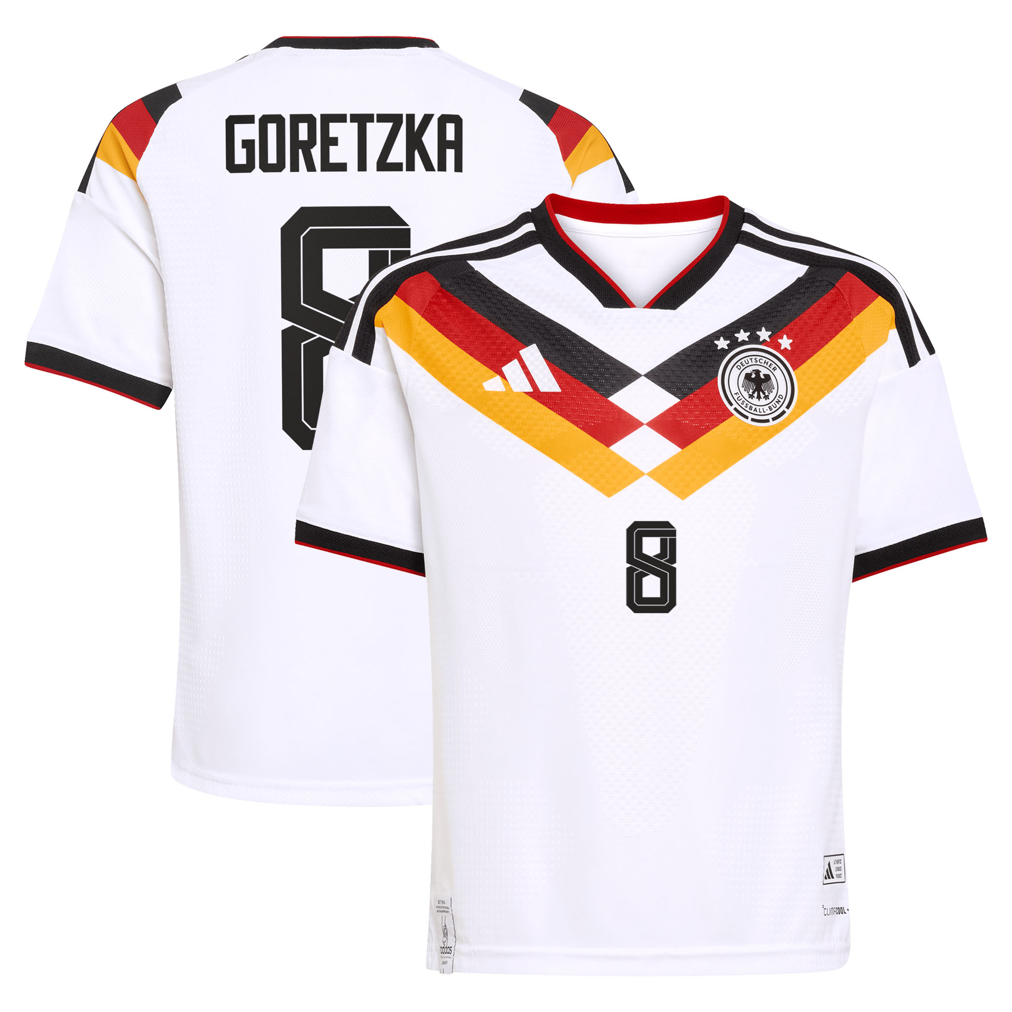Authentisches Deutschland 26 Heimtrikot - Kinder mit Aufdruck Goretzka 8 Image