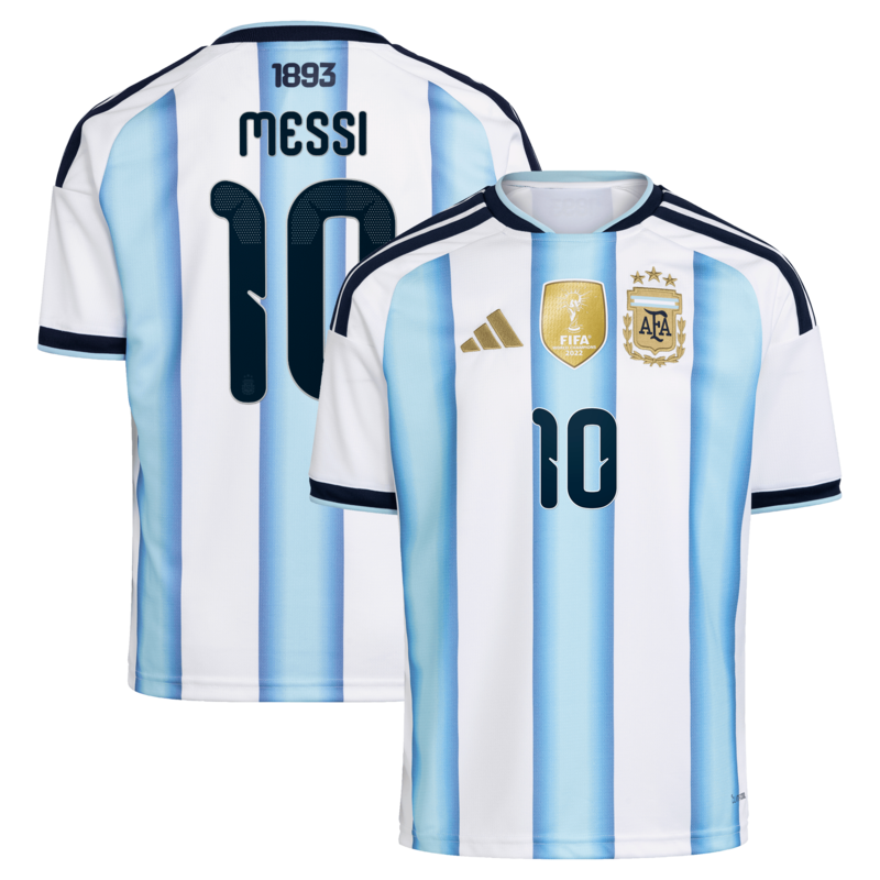 Maillot Domicile Argentine adidas 26 - Enfant avec flocage Messi 10