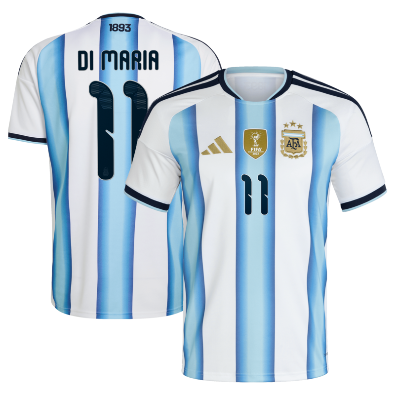 Maillot Domicile Argentine adidas 26 - Enfant avec flocage Di Maria 11