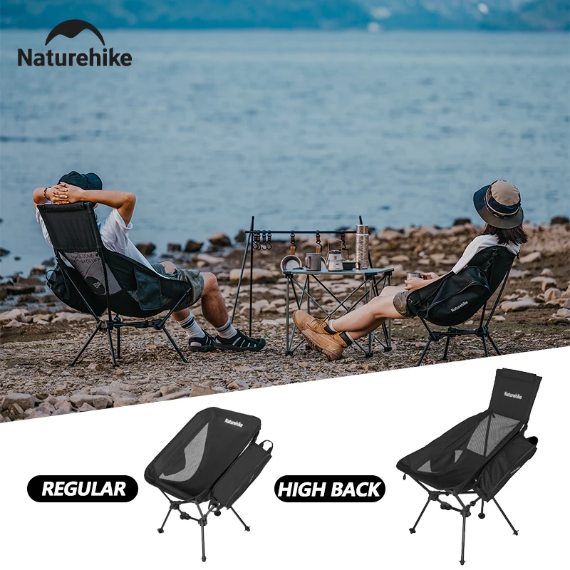 Naturehike Camping Hohe Rückenlehne Mond Stuhl Outdoor Tragbare Dreieck Klapp Relax Stuhl Clamshell Ultraleichte Stühle Rucksackreisen