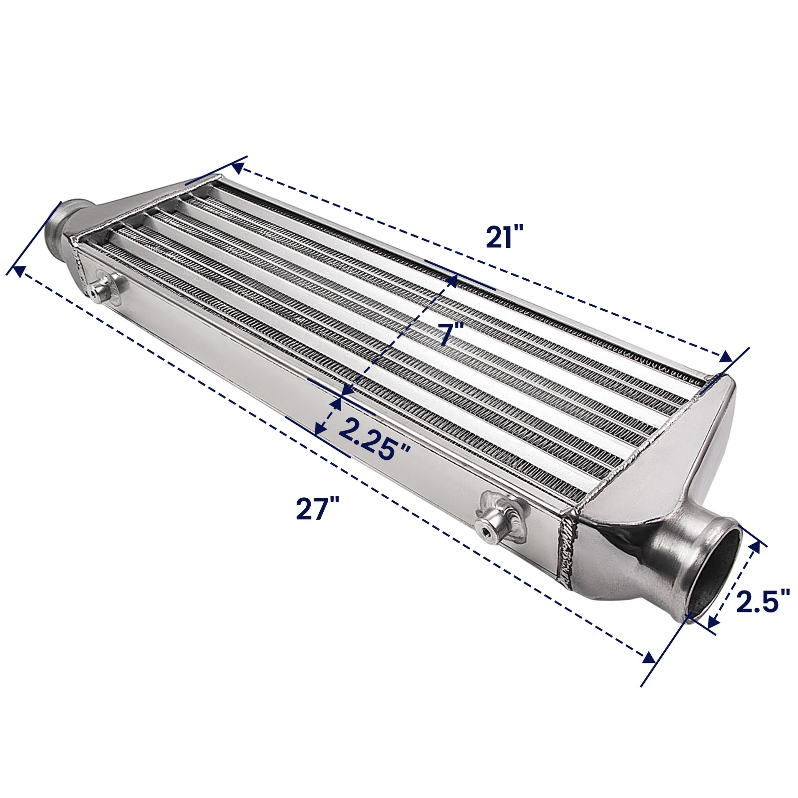 Universeller Ladeluftkühler 550 x 180 x 65 mm Rohr und Flosse für Audi Jetta Inlet 2,5 Zoll / 64 mm Image