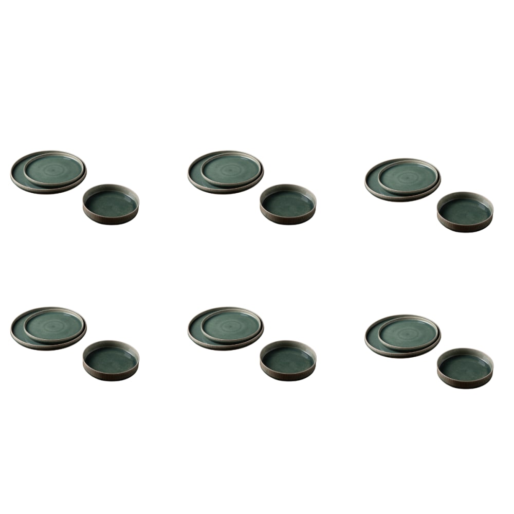 Service 18 pièces vert