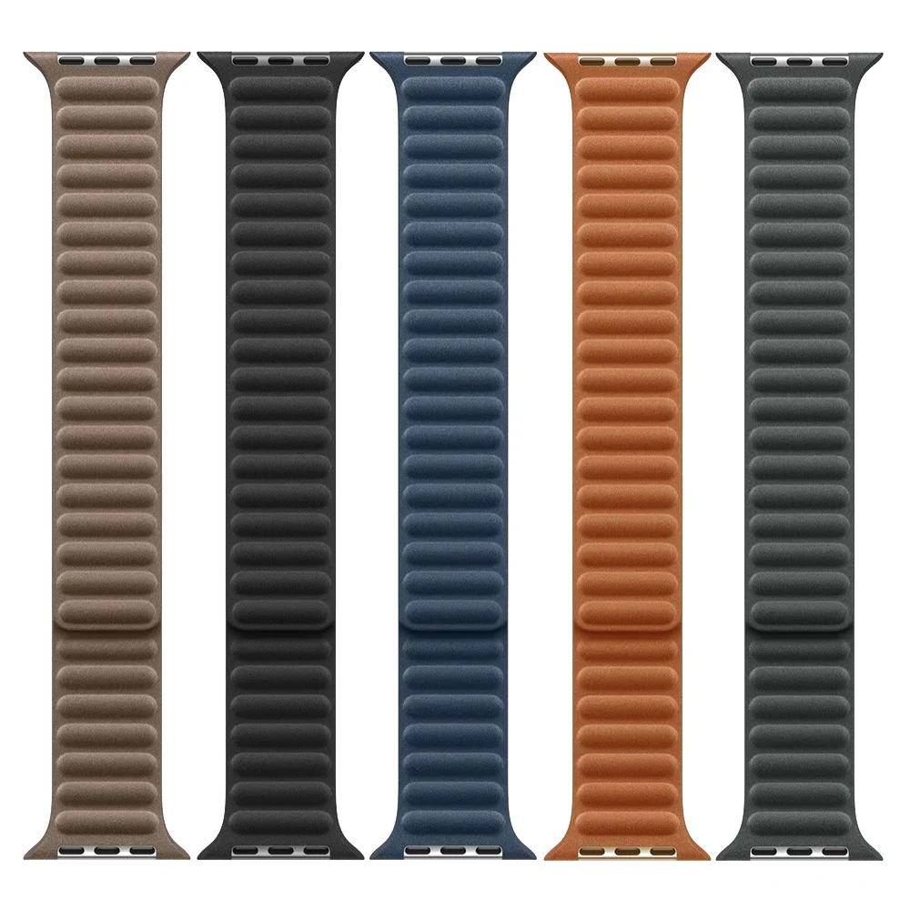 Feines Stoff-Magnetschlaufen-Verbindungsarmband für Apple Watch Band 40 mm 44 mm 46 mm 42 mm 41 mm 49 mm 45 mm Armband 11 10 9 8 7 6 SE Ultra 3 Image