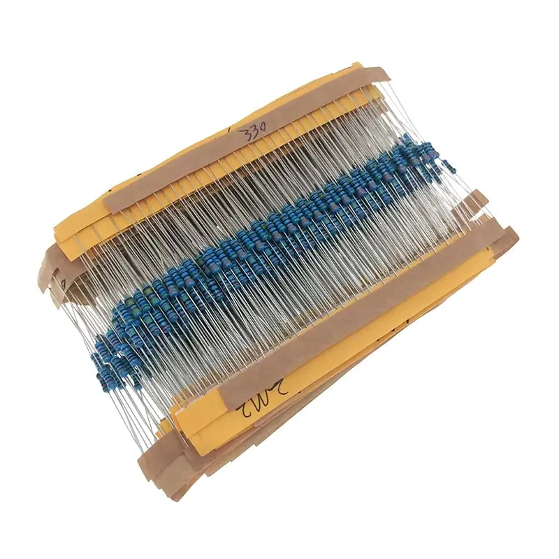 1000 Teile/schachtel 50 Werte 1/4 W 1 Ω ~ 10 MΩ Metall Film Widerstand Widerstand Sortiment Kit Set 1% Image
