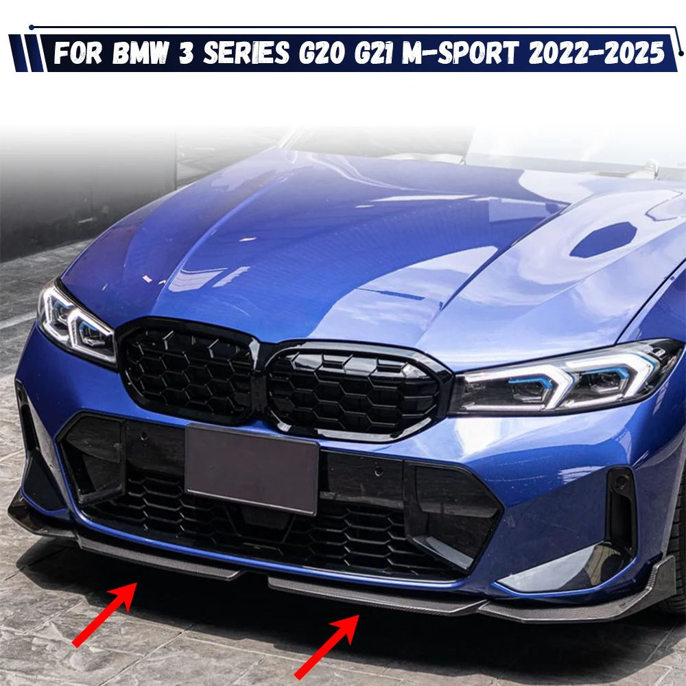 Frontschürze Spoiler Lip Unterkörper Kit Diffusor Splitter Tuning Schutz Für BMW 3er G20 G21 M-Sport LCI 2022 2023 2024 2025 Image