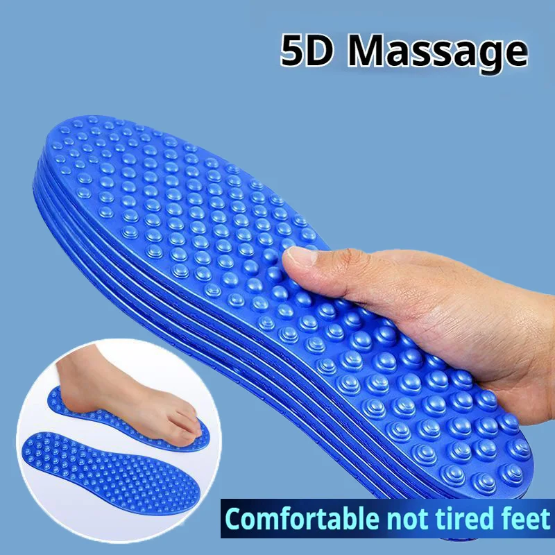 1 Paar Massagepunkt-Einlegesohlen, Fuß-Akupressur, verbessert, magnetisch, zur Schmerzlinderung, Einlegesohlen, weiche Sport-Freizeitschuhe, Sohle, Mann und Frau Image