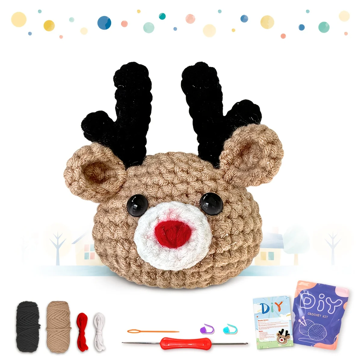 1-teiliges Tier-Häkel-Set für Anfänger, inklusive Schritt-für-Schritt-Anleitung zum Anleitungen als Geschenk, DIY-Handwerk Image