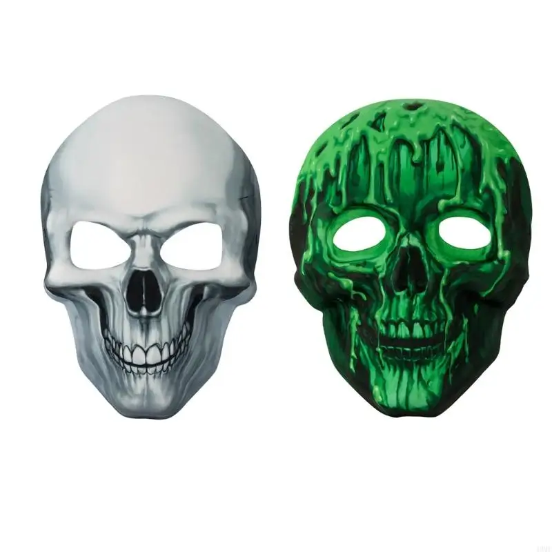 49MF Cosplay Skull Face Maske Halloween Kostümzubehör für Männer Frauen Cosplay Image