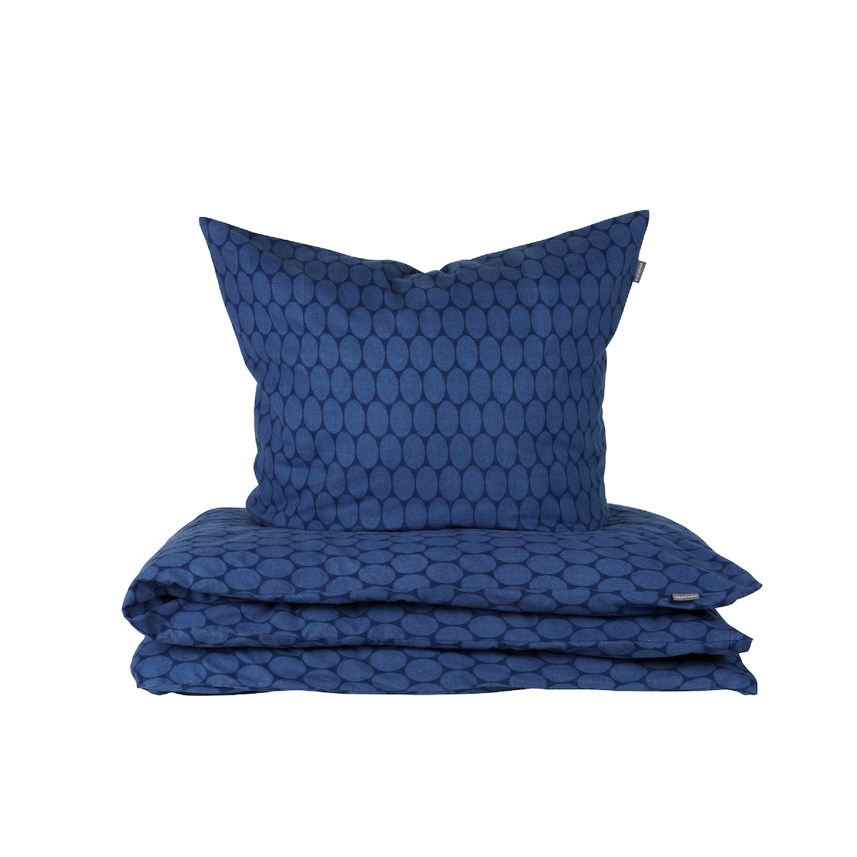 Schiesser Bettwäscheset Drops - Feinbiber - 2-teilig - 135 x 200 cm - Dunkelblau Image