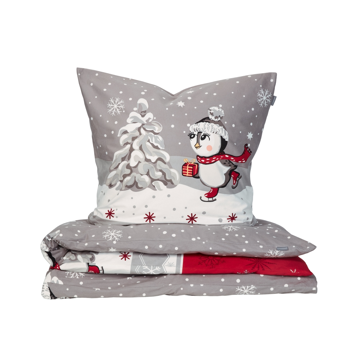 Schiesser Bettwäscheset Telso - Feinbiber - 2-teilig - 155 x 220 cm - Grau Image