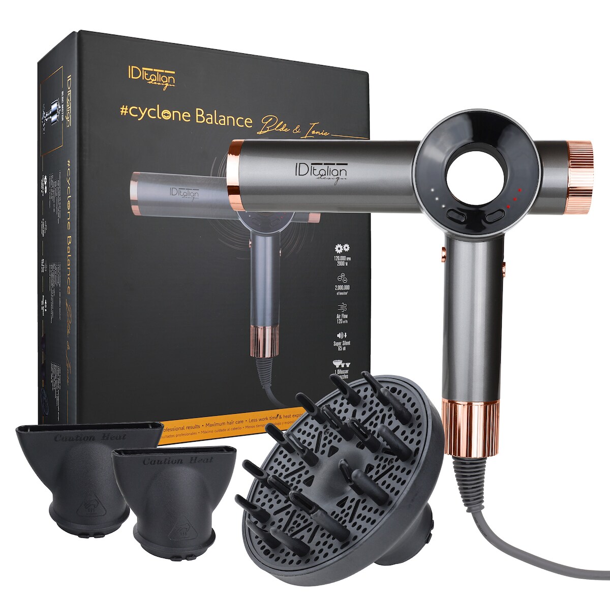 Postquam Haartrockner Italian Design Cyclone Balance BLDC grau Image