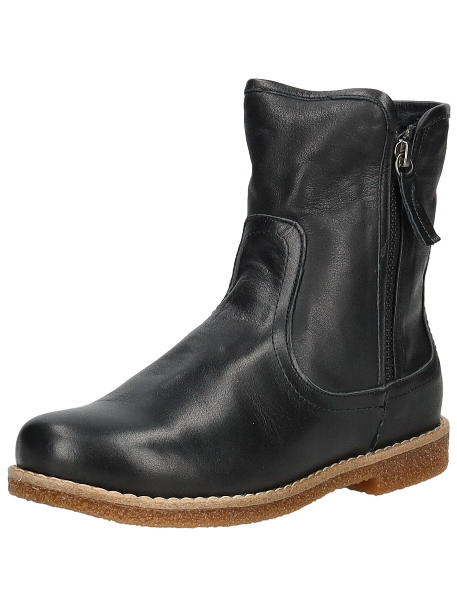 Stiefelette ANDREA CONTI "Andrea Conti Stiefelette Leder", Damen, Gr. 38, schwarz, Leder, Schuhe Stiefelette