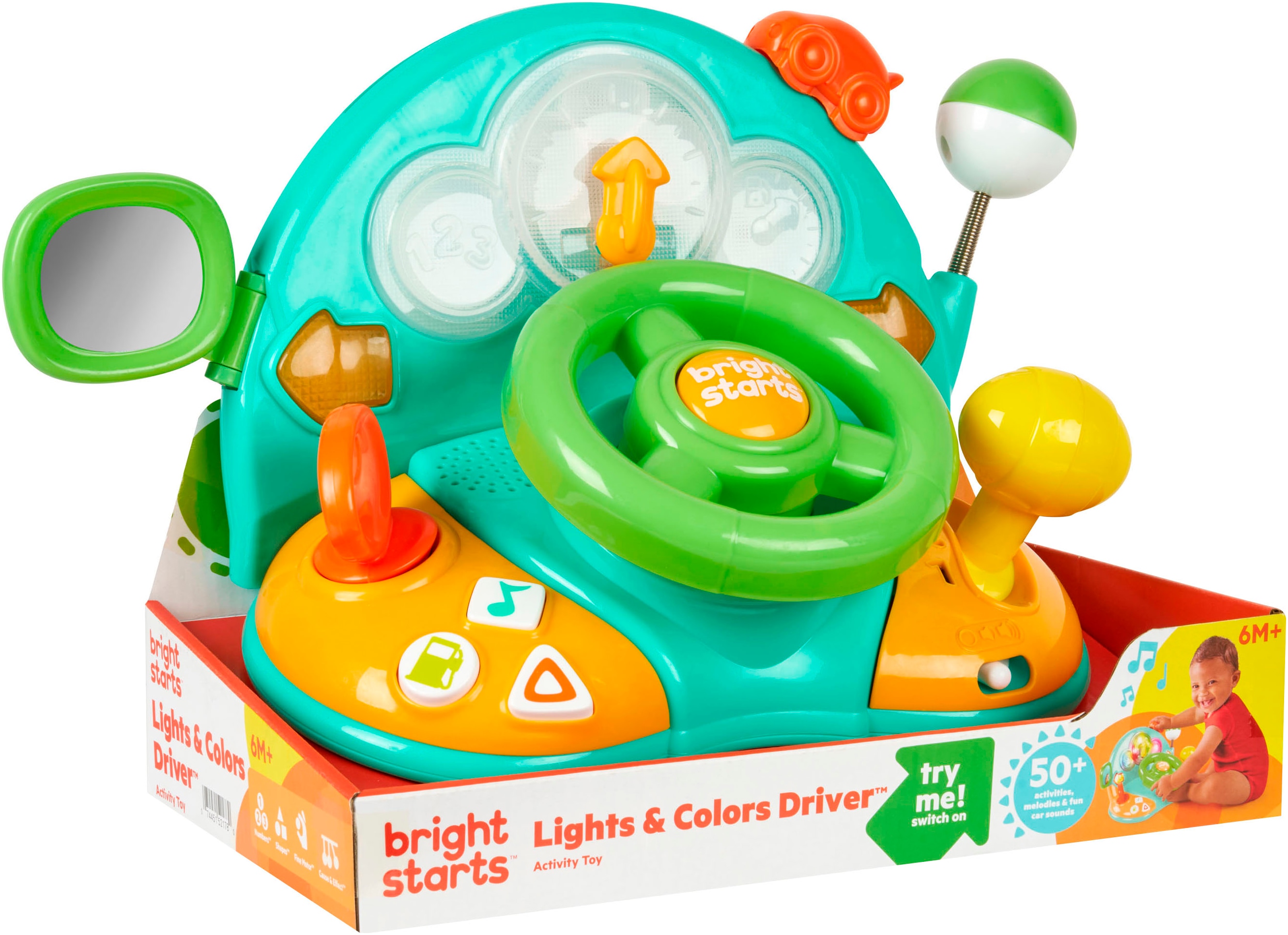 Lernspielzeug BRIGHT STARTS "Lights & Colors Driver™", bunt, Lernspielzeug, KinderB:30,48cm H:20,32cm L:17,78cm, mit Licht und Sound, B:30,48cm H:20,32cm L:17,78cm