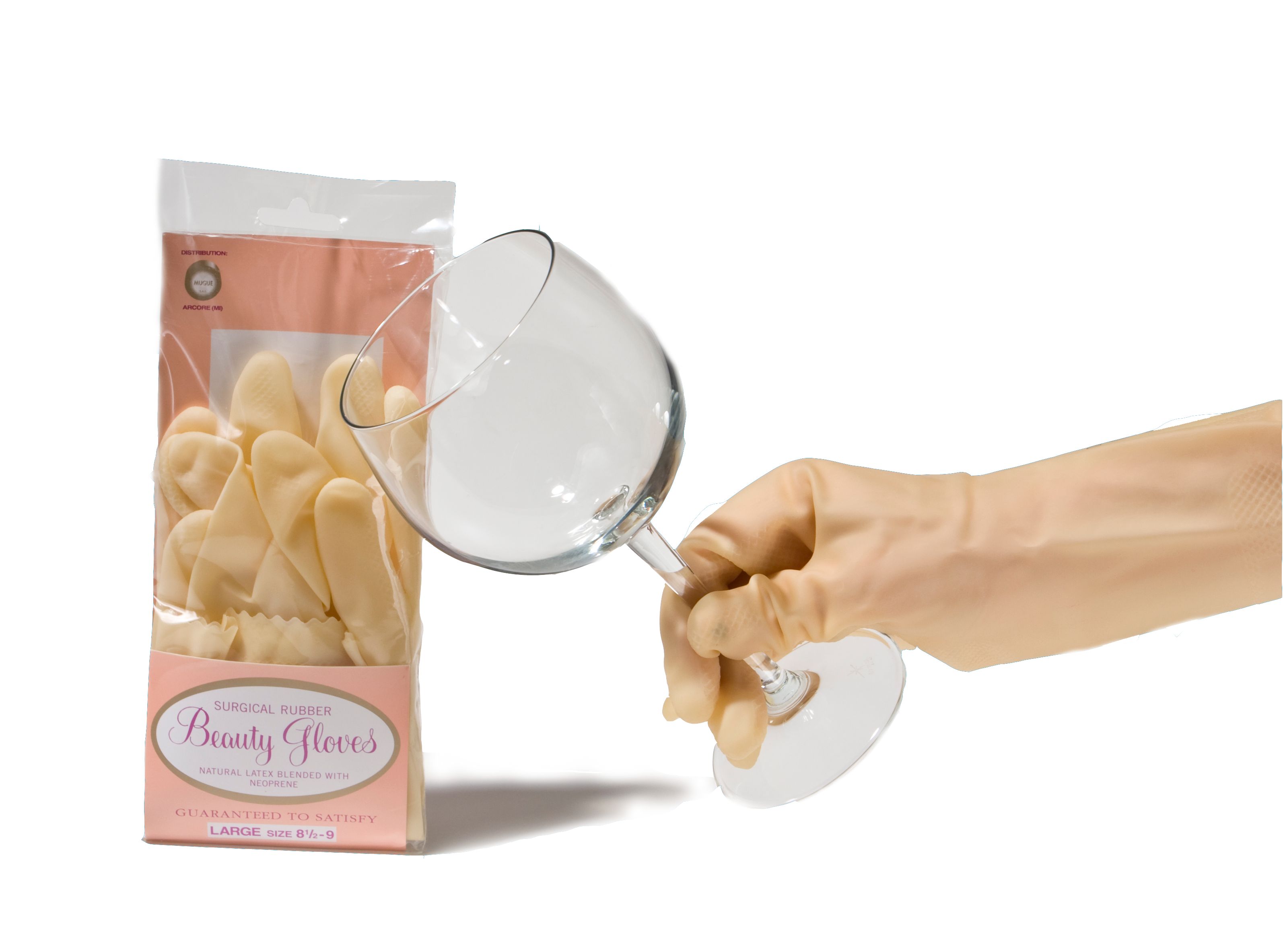 MUGUE Guanti Beauty Gloves taglia Large 8,5-9 1 St