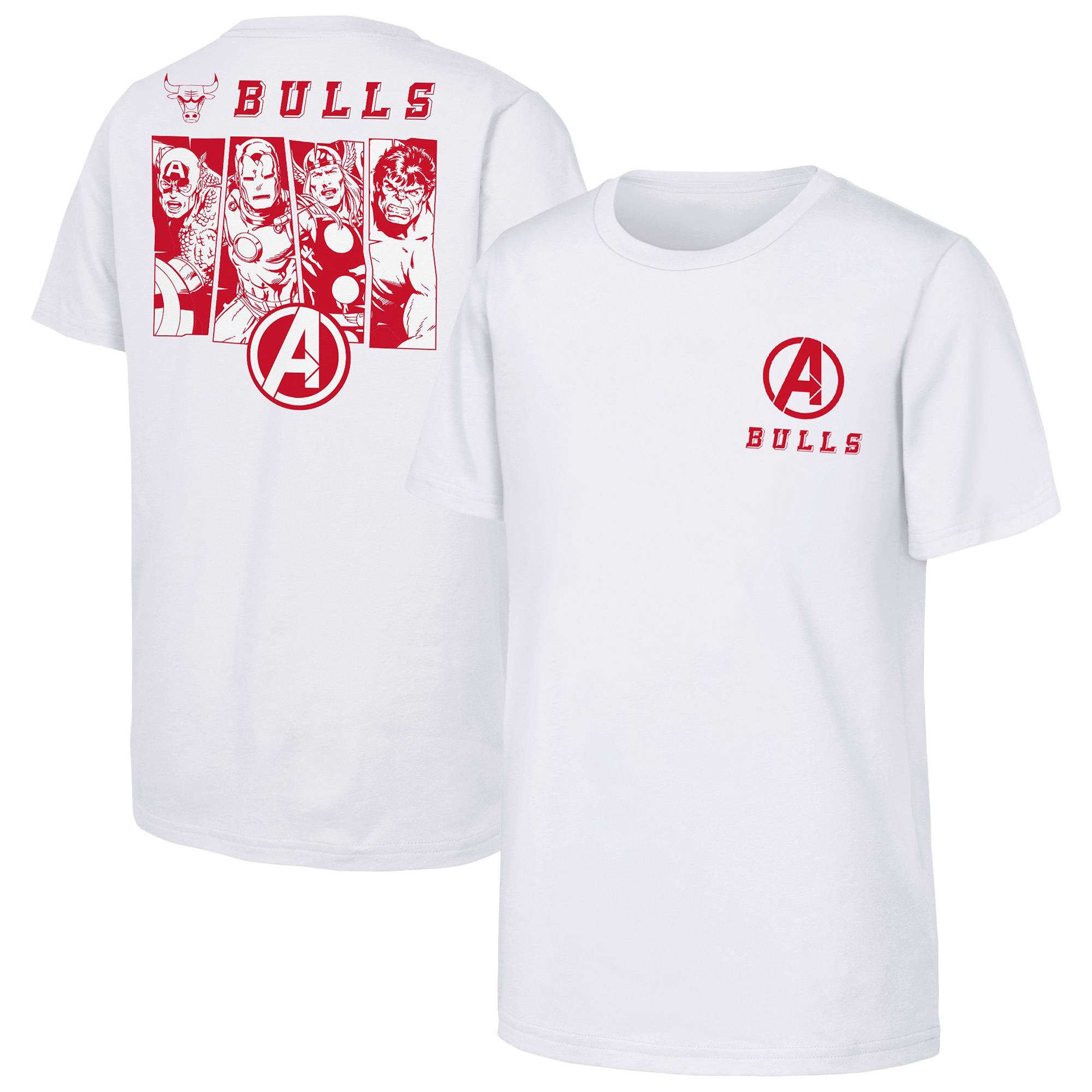 Chicago Bulls NBA x Marvel T-Shirt – Jugendliche Image