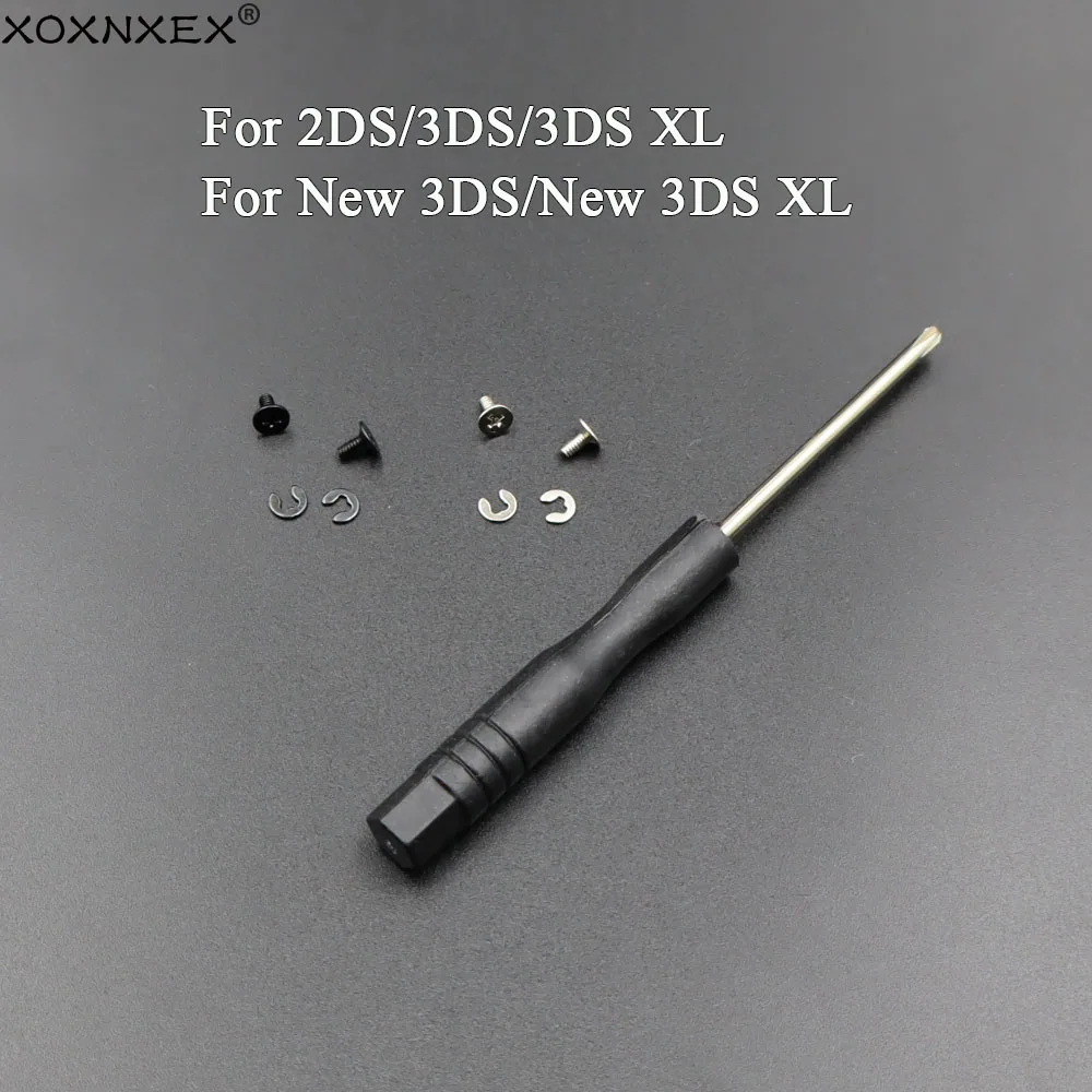 10Sets Für 2DS 3DS LL XL Neue 3DS 3DSLL 3DSXL Batterie Zurück Abdeckung Schraube Shell Schrauben + kreuz-kopf schraubendreher Image