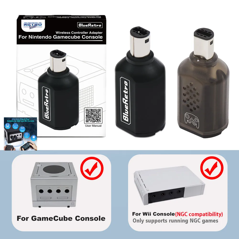 RetroScaler Blueretro Wireless Controller Adapter für NGC Spielkonsole zu PS3/PS4/Xbox Serie X/S Gamepad für Nintendo Gamecube