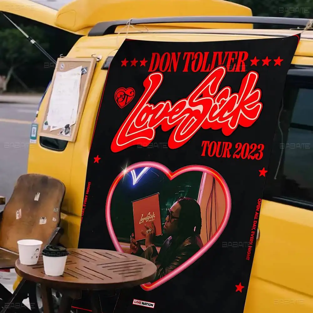 Hip Hop Sänger D-Don T-Toliver Love Sick Große Größe Shop Kunst Promotion Werbekabine Flagge Hängebanner