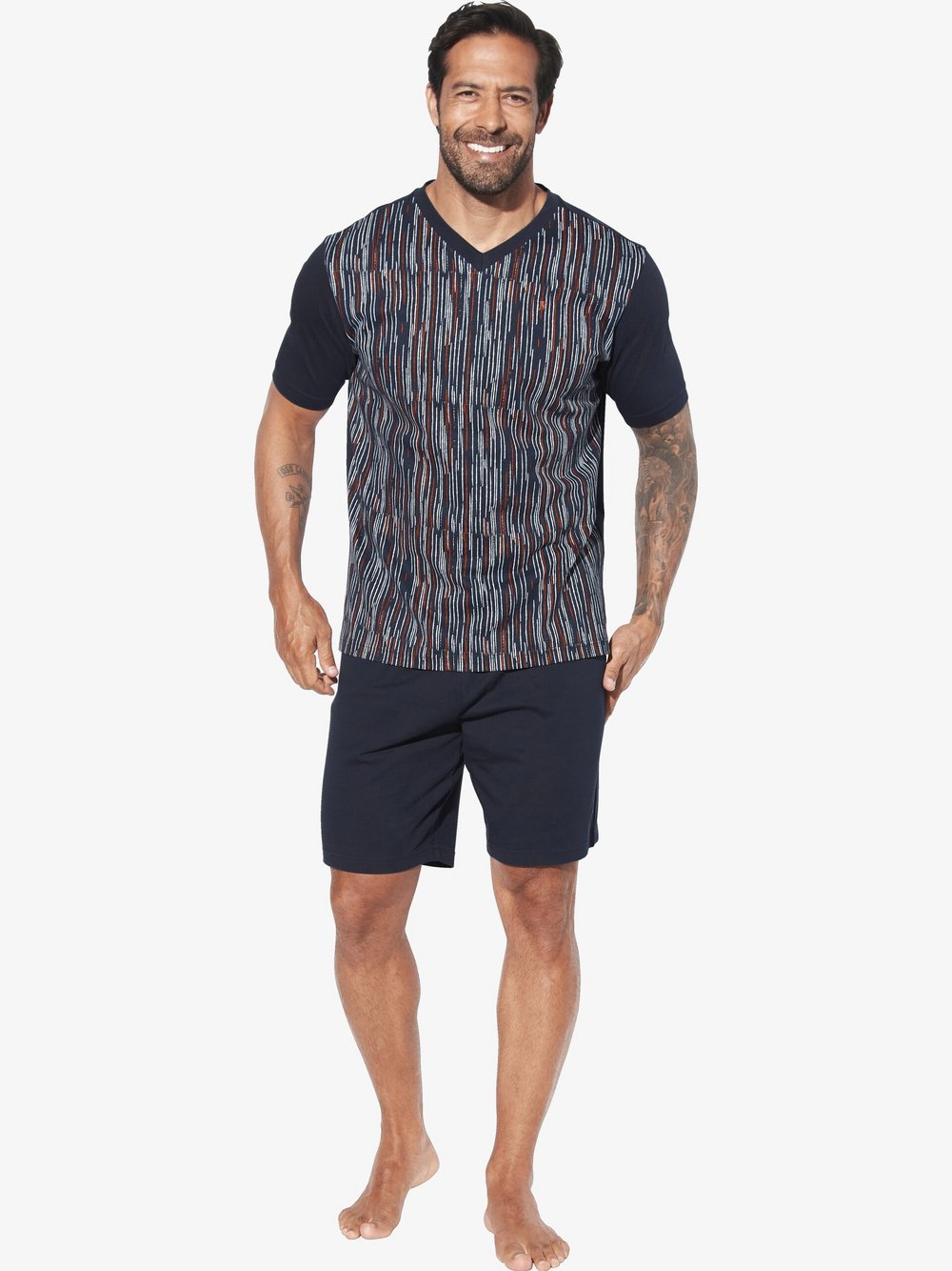Jan Vanderstorm Kurzer Schlafanzug Herren blau, L Image