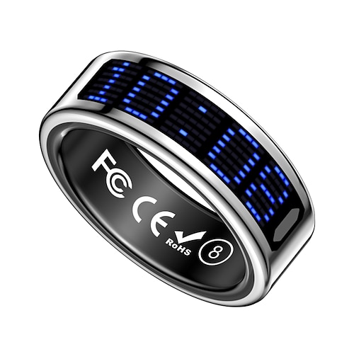 SR16 Smartwatch 0.1 Zoll Smart Band Fitness-Armband Bluetooth Temperaturüberwachung Schrittzähler Aktivitäts-Tracker Kompatibel mit Android iOS Damen Herren Wasserdicht IPX-8 22mm Uhrengehäuse Image