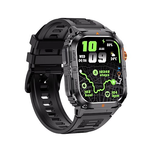 Smartwatch 1000mAh große Batterie 25 Tage Arbeitszeit Schlafüberwachung mehrere Erinnerungsfunktionen Zinklegierung Uhrenrahmen flüssiges Silikon Uhrenarmband Valentinstagsgeschenk für Männer Frauen Image