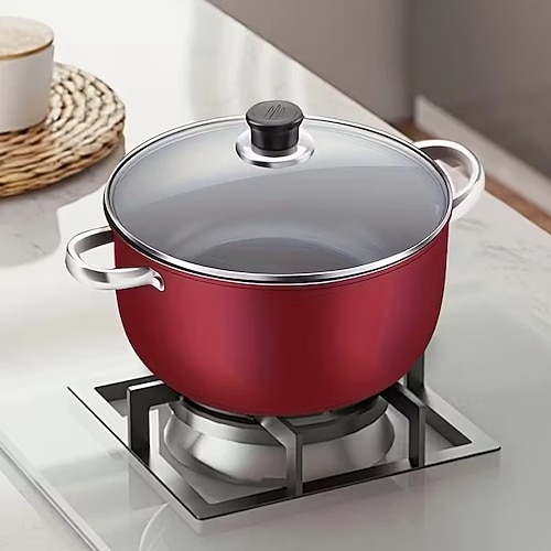 Suppentopf, Antihafttopf, Topf für dicke Suppen, Eintopf, Nudeltopf, Topf für heißen Milchbrei, Gasherd, Universal-Induktionstopf, Schnellkochtopf Image