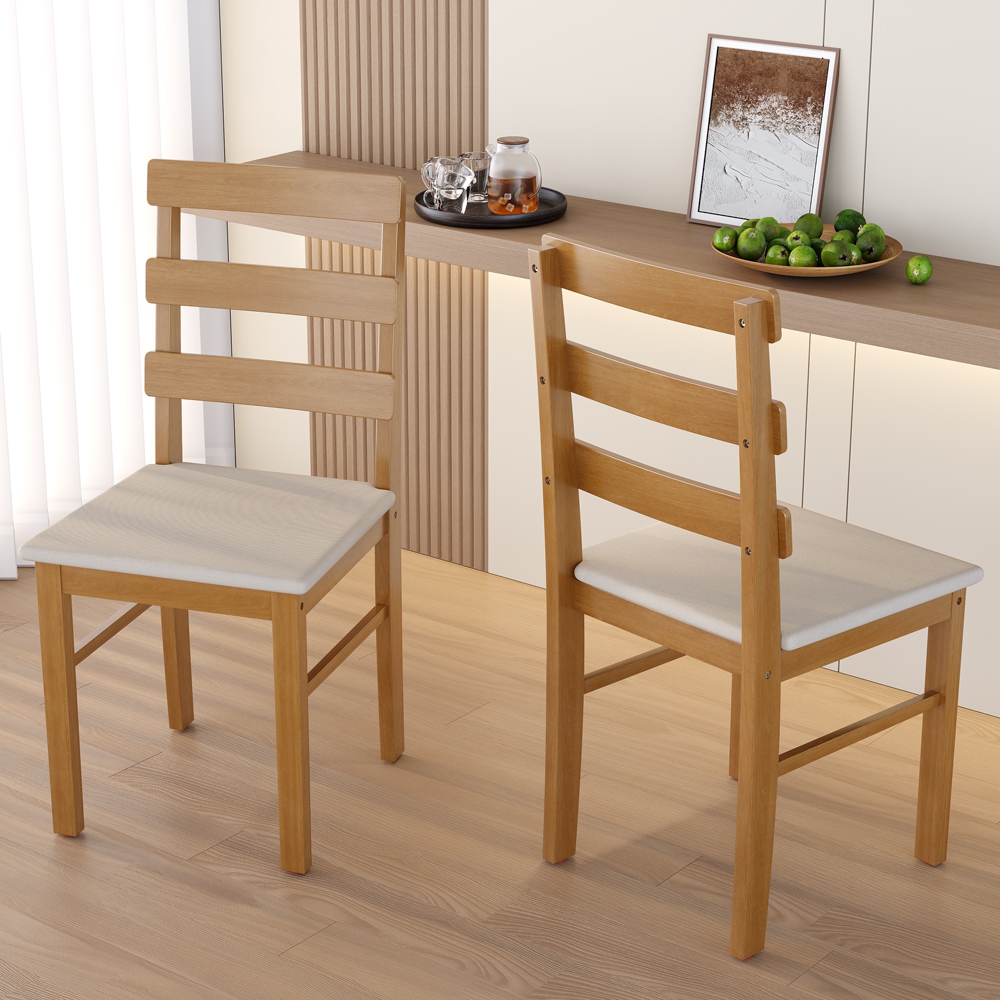 For Dining Room Living Room Dining Chair Scandinavian Style Three Horizontal Back Chairs Home Dining Room Chairs