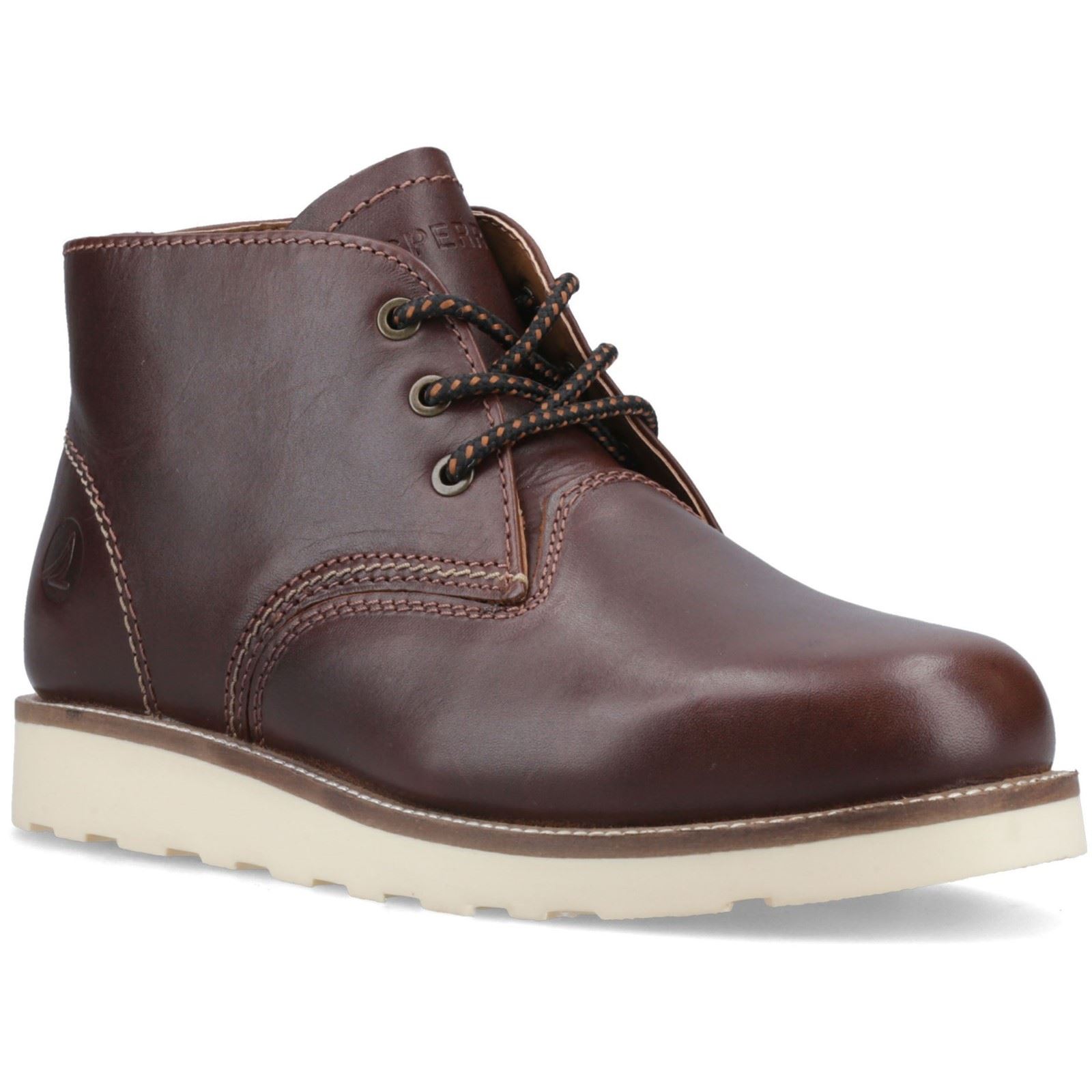 Sperry Portland Leder Herren Schokoladen-Ankle Boots Image