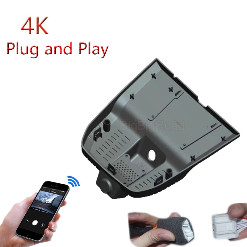 4K Plug Und Play Für Ford Transit 2024 Auto Wifi DVR Video Recorder Dash Kamera Weitwinkel Dashcam Black box Image