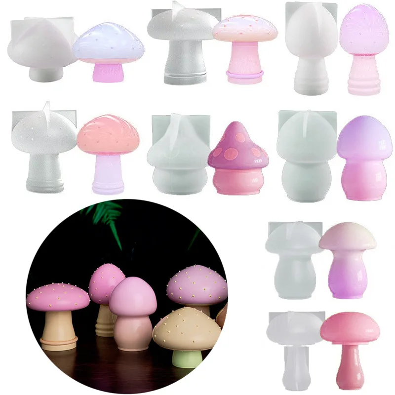 Kreative 3D-Pilz-Silikonform zum Backen von Schokoladenkuchen und zum Gießen von Epoxidharz, DIY-Heimdekorationsform Image